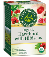 Traditional Medicinals Hawthorn w/ Hibiscus Tea 16Ct