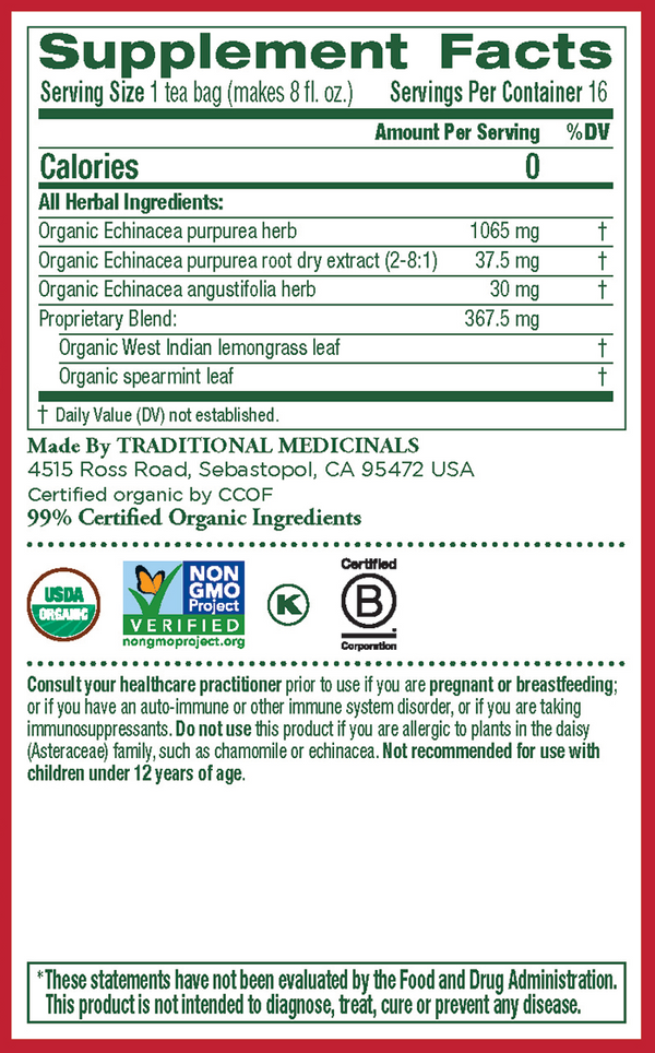 Traditional Medicinals Echinacea Plus 16Ct