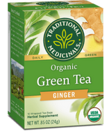 Traditional Medicinals Green Tea Ginger 16ct-Teas-The Scarlet Sage Herb Co.