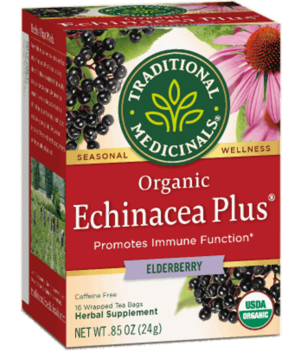 Traditional Medicinals Echinacea Elderberry 16ct-Teas-The Scarlet Sage Herb Co.